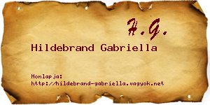 Hildebrand Gabriella névjegykártya