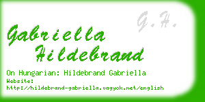 gabriella hildebrand business card